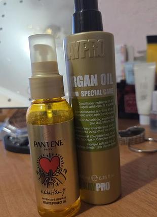 Спрей для волосся pantene pro-v miracles heat protect oil та kaypro argan oil special care