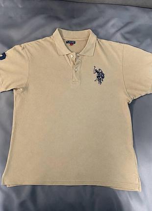 Чоловіче поло u.s. polo assn бежеве, розмір m