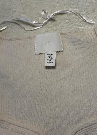 Лонгслів жіночий h&m молочний 2
