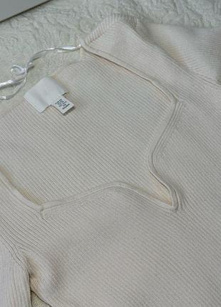 Лонгслів жіночий h&m молочний 3