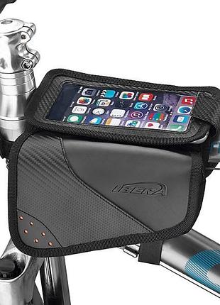 Велосумка на раму ibera ib-tb11 для телефона, черный (sai045)