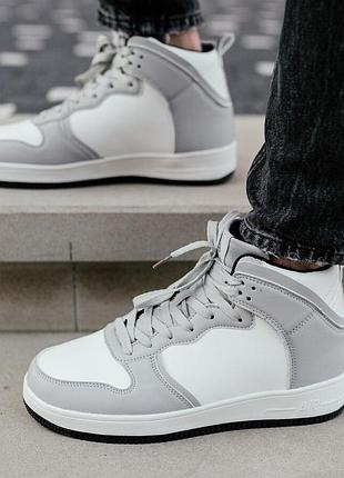 Зимние кроссовки stilli white\grey 2