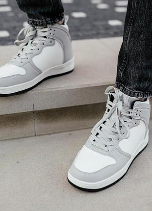 Зимние кроссовки stilli white\grey 3