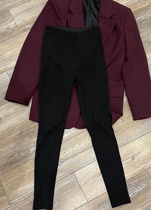 Лосіни та легінси жіночі zara стрейчеві в рубчик чорні