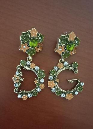Винтажные серьги dg