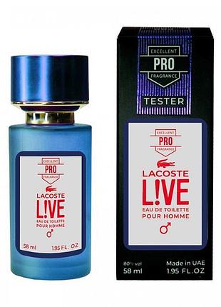 Lacoste live lacoste тестер pro чоловічий 58 мл