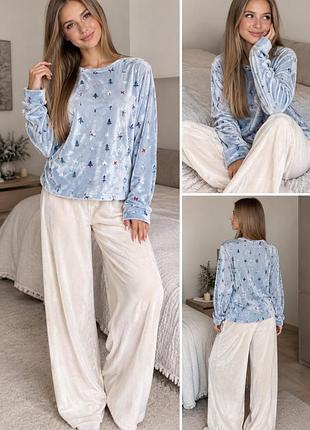 Красивая велюровая пижама primark