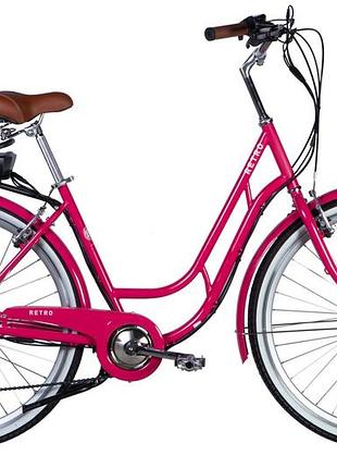 Електровелосипед st 28" dorozhnik eretro рама 19" 36b 12.5а/г 500вт рожевий (elb-d-28-070)