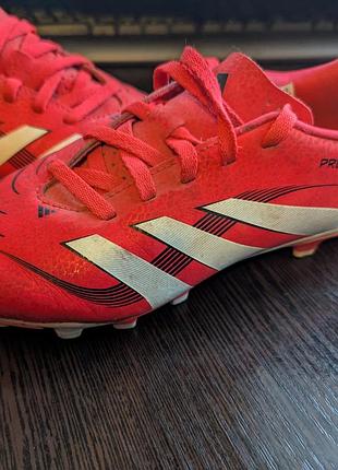 Бутси дитячі adidas predator club fg/mg червоні, розмір 32, довжина устілки 20 см