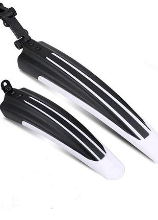 Крылья dn переднее и заднее 24-26" черный с белым (dnb-002white)
