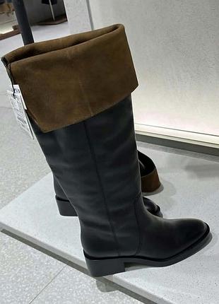Чоботи жіночі zara чорні 4