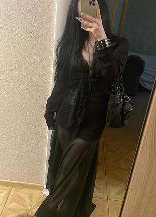 Готична довга спідниця goth, opium, y2k 2
