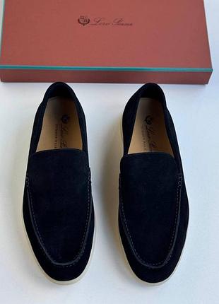Чоловічі лофери loro piana  41-46 чорна замша