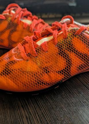 Бутси для хлопчиків adidas f10 fg помаранчеві, розмір 32, довжина устілки 20 см