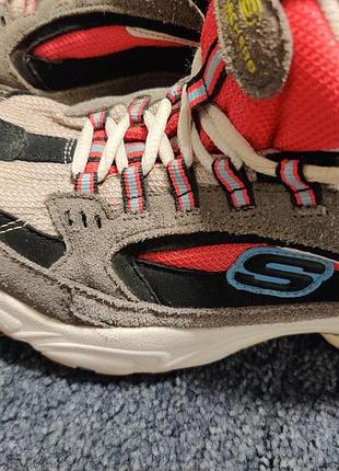 Кросівки жіночі skechers сірі з рожевим, розмір 38
