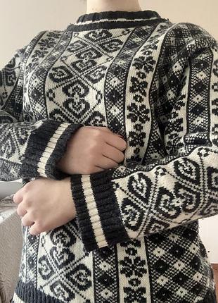 Светр жіночий теплий з візерунками, вʼязаний, s, reusch