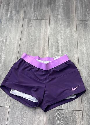 Шорти жіночі nike подвійні фіолетові