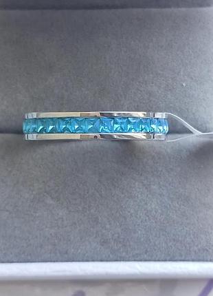 Кольцо "princess swiss blue" 7