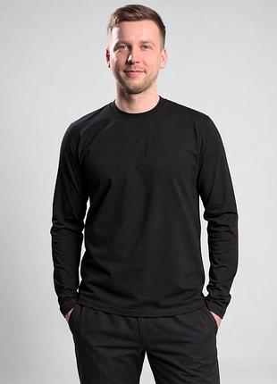 Футболка з довгим рукавом sleeve vsetex лонгслів чорна