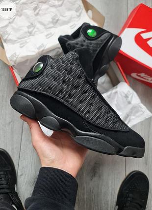Мужские кроссовки nike air jordan 13 retro black cat