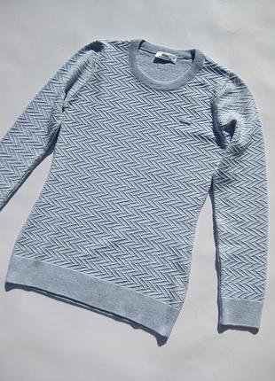Світло блакитного фактурний джемпер lacoste котон