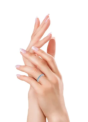 Кольцо "princess swiss blue" 3