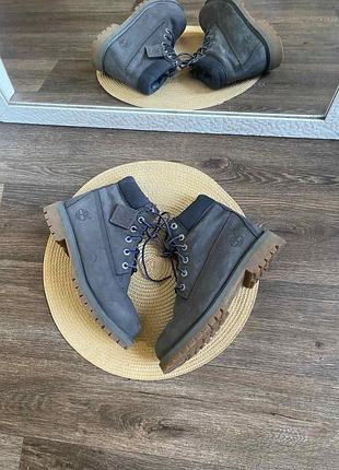 Черевики жіночі timberland сірі 37.5 24cm шкіра