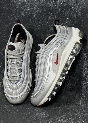 Сріблясті класичні кросівки nike air max 97 silver