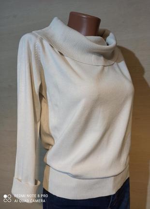 Белый вискозный свитер с хомутом new look3 фото