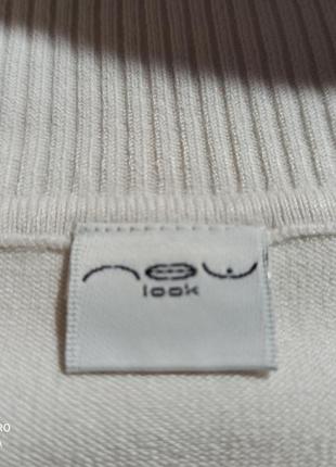 Белый вискозный свитер с хомутом new look6 фото