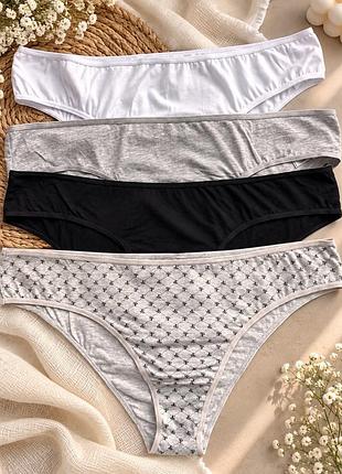 Трусики жіночі primark сліпи хіпстерські низька посадка, xl, 4 шт.