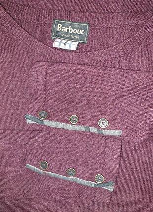 Светр жіночий barbour бордовий з мериносової вовни та кашеміру l,m