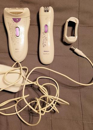 Набір епіляторів philips satinperfect hp6574 + точковий міні-епілятор hp6365