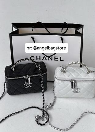 Женская сумка chanel classic lambskin в серебре