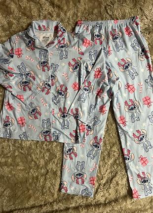 Піжама домашній костюм stitch в новорічному стилі primark