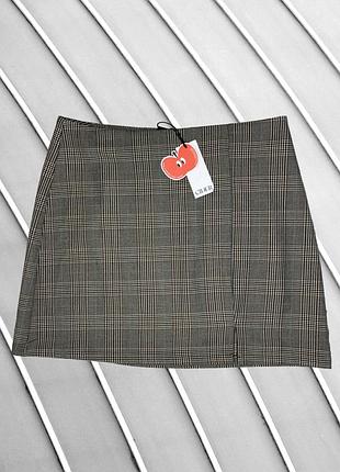 Юбка cider xl eu 4268 14 ua 48 мини юбка трапеция юбка а силуэта короткая юбка осенняя юбка в клетку