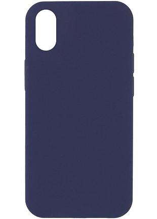 Чехол silk full protective (aa) no logo для apple iphone xr (6.1") темно-синий / midnight blue
