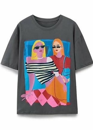 Футболка з принтом zara