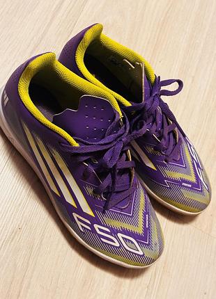 Бутси чоловічі adidas f50 футзалки фіолетові