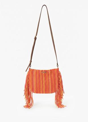Яркая вязаная сумка с бахромой accessorize london