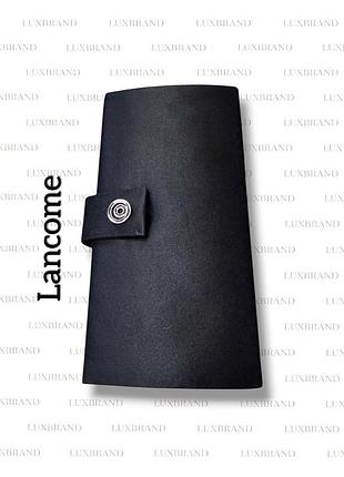 Клатч lancome чорний атласний на магнітній кнопці з логотипом
