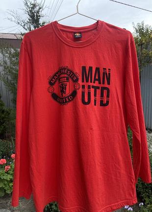 Футболка чоловіча fc manchester united червона xl з довгим рукавом