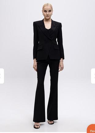 Брюки жіночі кльош чорні xs zara