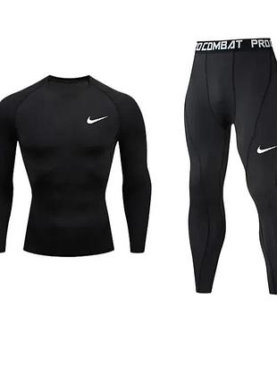 Термобілизна чоловіча nike pro combat чорний 2