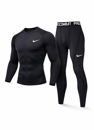 Термобілизна чоловіча nike pro combat чорний