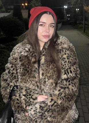 Жіноча шуба леопардова 3