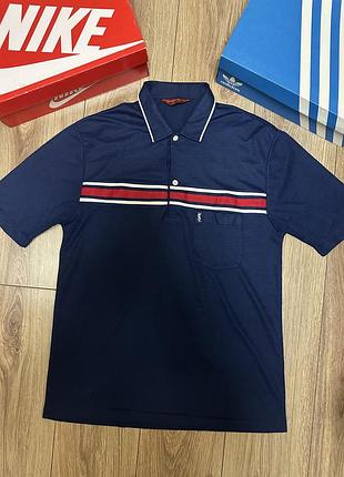Чоловіче поло yves saint laurent синє в смужку, розмір l-xl