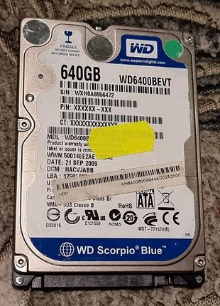 95% hdd 2.5 640 гб wd blue 5400 61.4/63.9 жорсткий диск wd6400bevt-22a0rt0 western digital вд