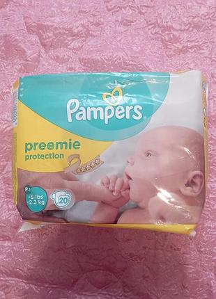 Підгузки pampers preemie protection p1