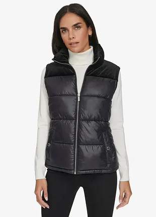 Жилетка жіноча calvin klein чорна велюрова xl